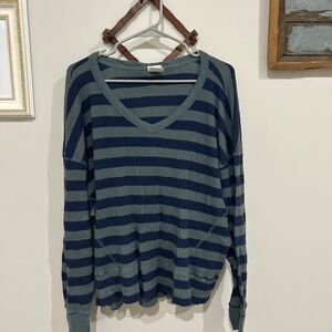 Aerie waffle wow shirt